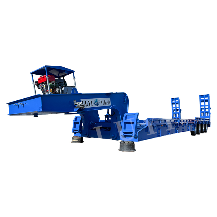 113 4 Axle Detachable gooseneck low flatbed semi-trailer