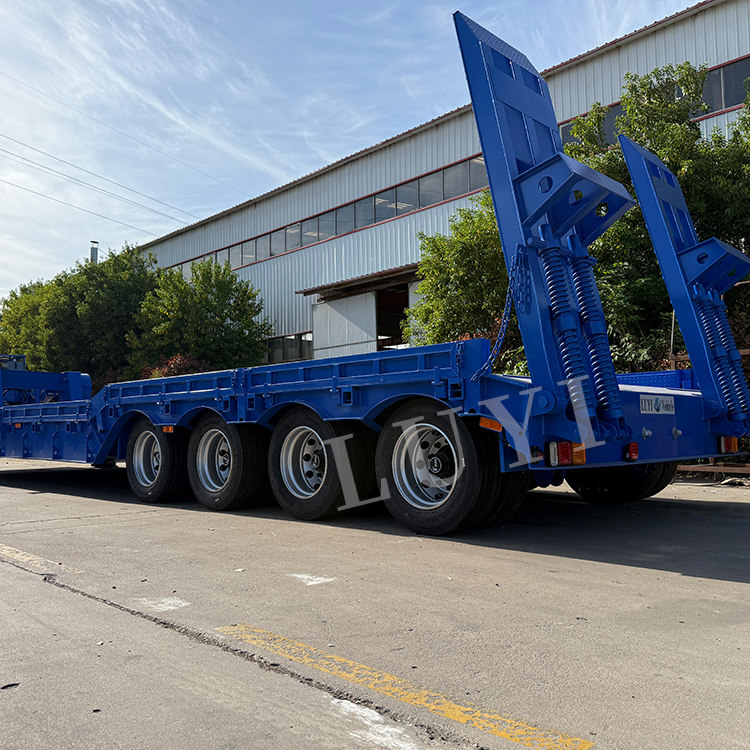 4 Axle Detachable gooseneck low flatbed semi-trailer - 图片 6