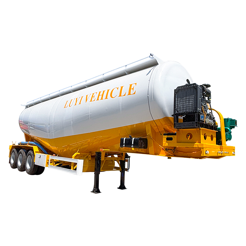 58m³ 3 Axle Bulk Powder Tank Semi Trailer Cement Fly Ash Transport Tanker