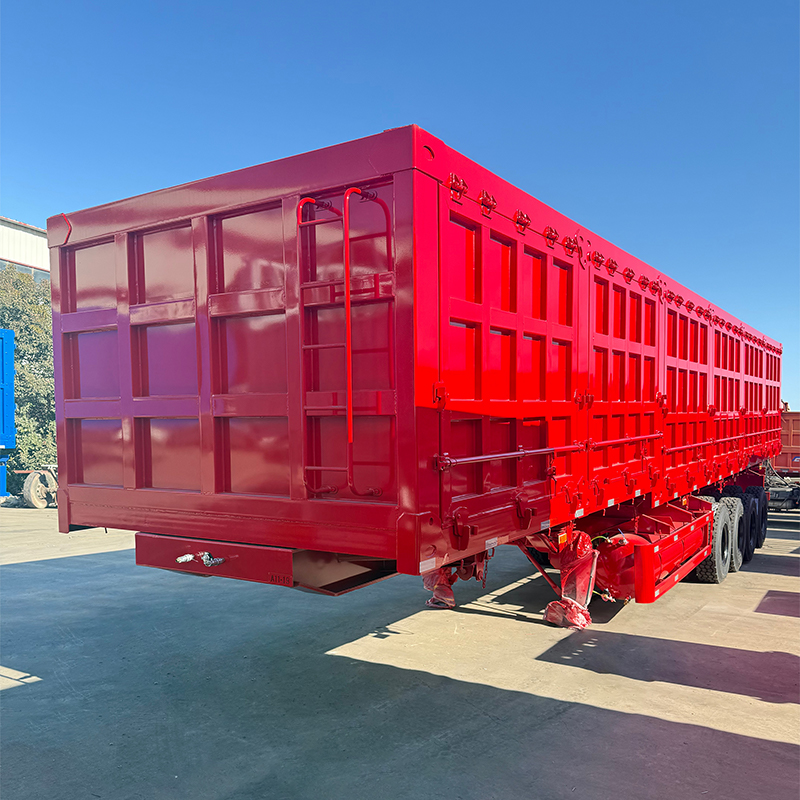 4 Axle Side Dump Semi Trailer Can transport sand, gravel and grain - 图片 7