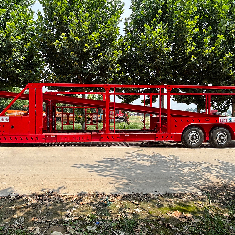 2 Axle Low Center Gravity Car Transport Semi Trailer 8 Vehicle Capacity For Auto Logistics Delivery Service Use - 图片 5