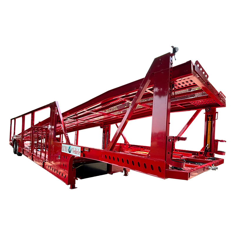 主图 (2) 2 Axle Low Center Gravity Car Transport Semi Trailer 8 Vehicle Capacity For Auto Logistics Delivery Service Use