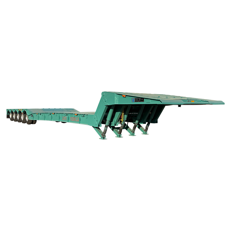 主图 (2) 5 Axle Foldable Gooseneck Lowbed Trailer Transporting large excavators and mining equipment