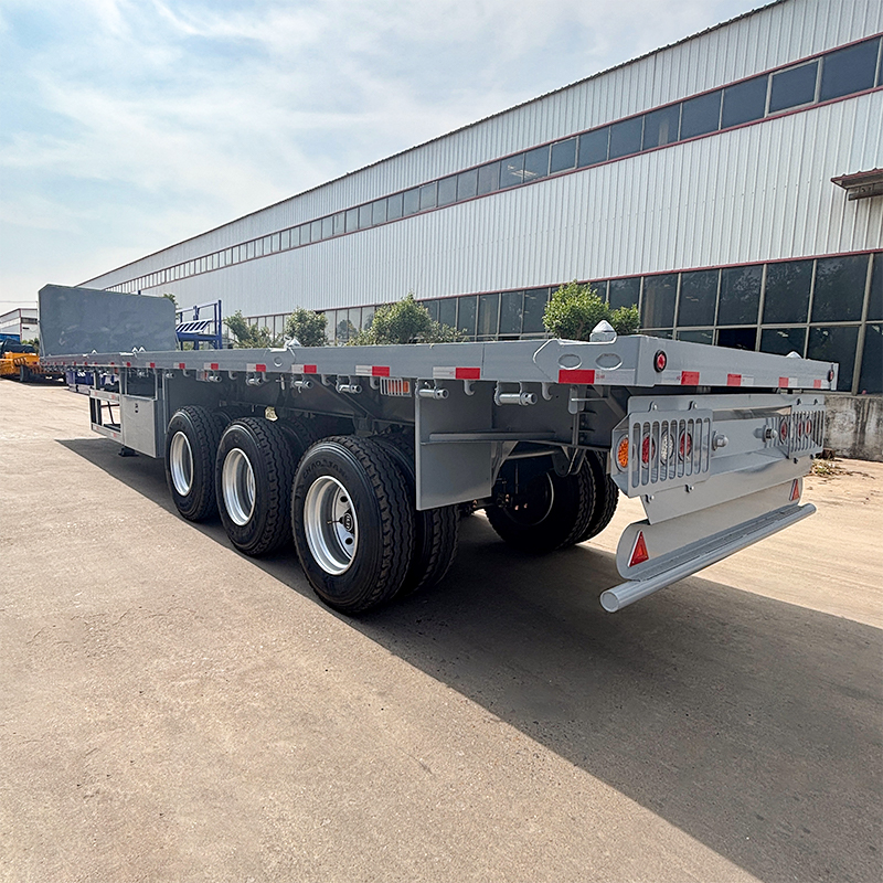3 Axle Flatbed Semi Trailer - 图片 4