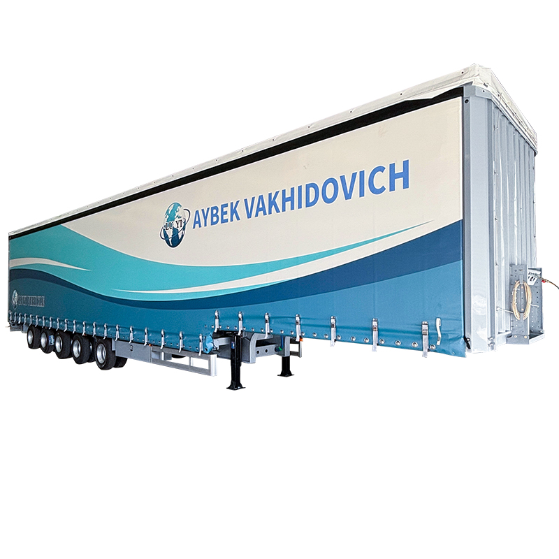 主图 (5) 5 Axle Curtain Side Semi Trailer Transport palletized and packaged goods should be protected from rain and sun