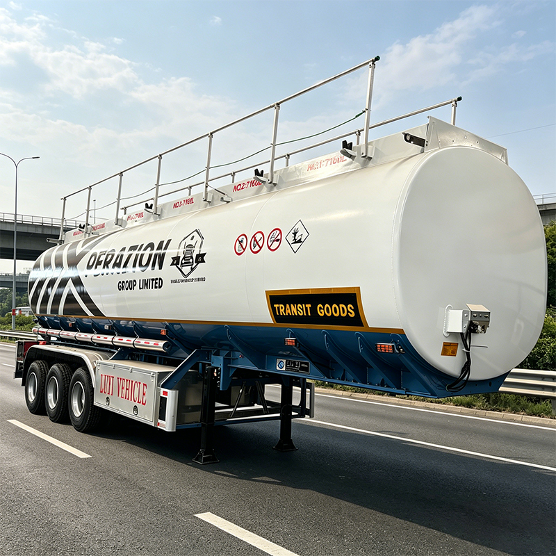 43m³ 6-compartment aluminum alloy oil tank semi-trailer - 图片 2