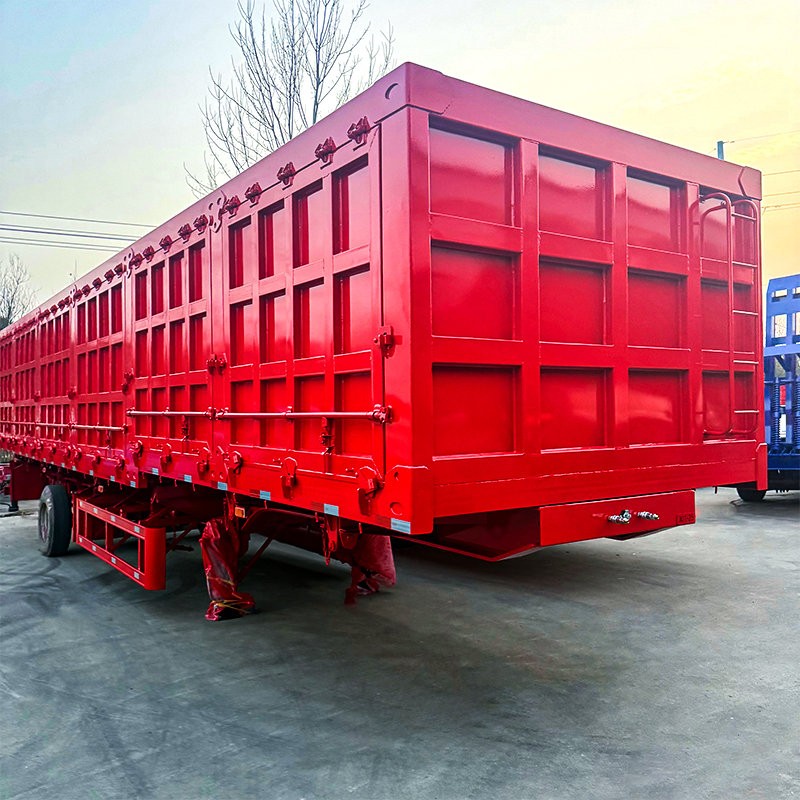 4 Axle Side Dump Semi Trailer Can transport sand, gravel and grain - 图片 3