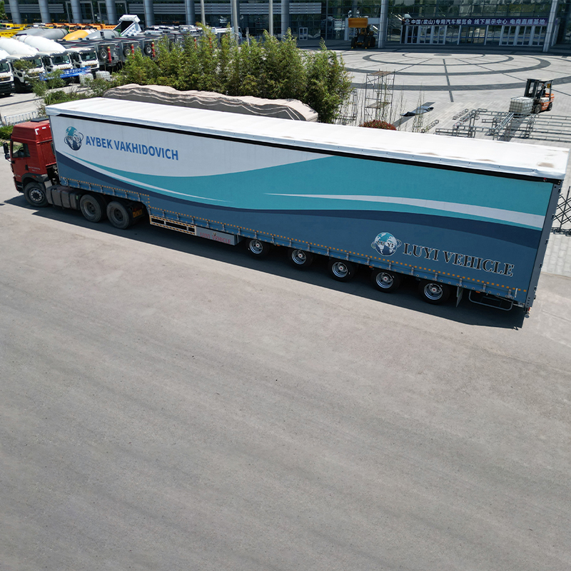 5 Axle Curtain Side Semi Trailer Transport palletized and packaged goods should be protected from rain and sun - 图片 3