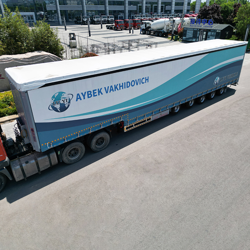 5 Axle Curtain Side Semi Trailer Transport palletized and packaged goods should be protected from rain and sun - 图片 4