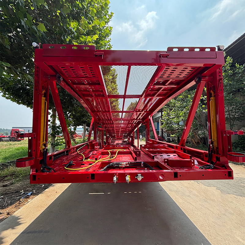 2 Axle Low Center Gravity Car Transport Semi Trailer 8 Vehicle Capacity For Auto Logistics Delivery Service Use - 图片 4