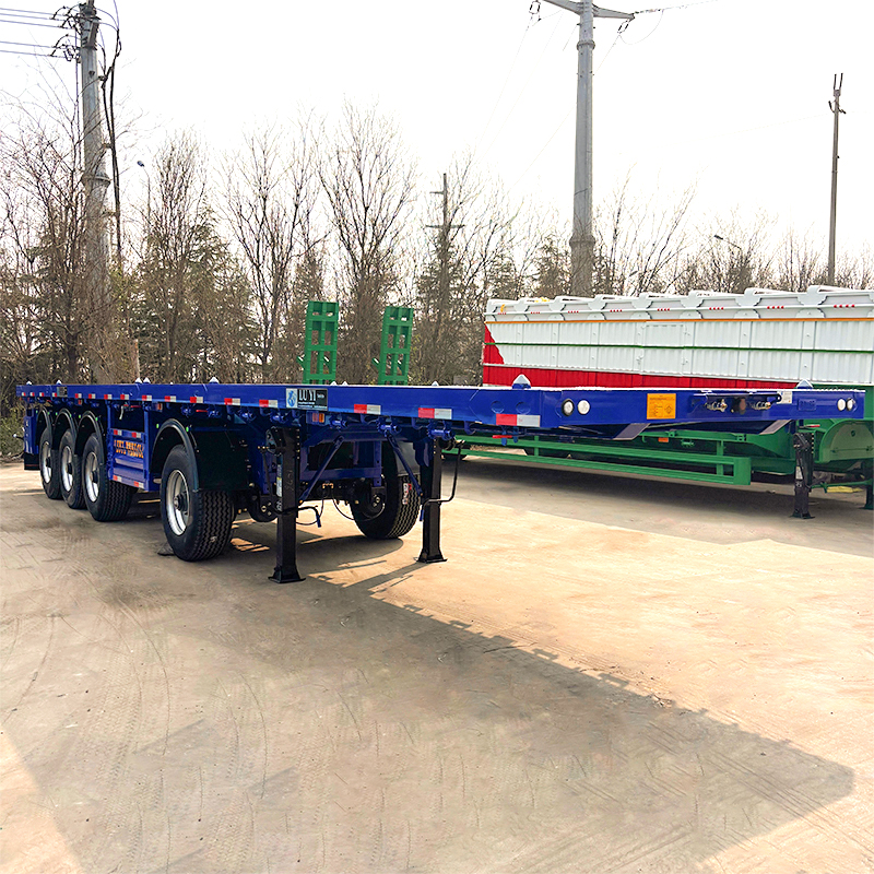 4 Axle Flatbed Trailer For Heavy Machinery And Container Cargo - 图片 3