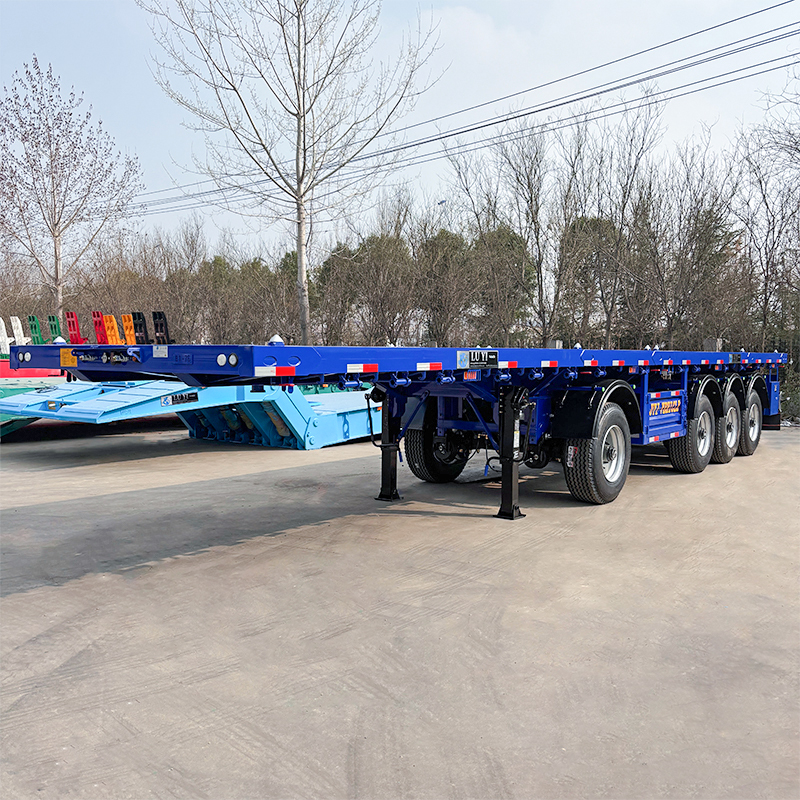 4 Axle Flatbed Trailer For Heavy Machinery And Container Cargo - 图片 4