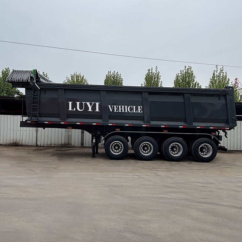 4 Axle U-Shaped Dump Semi Trailer Clean unloading of transported sand gravel and coal - 图片 7