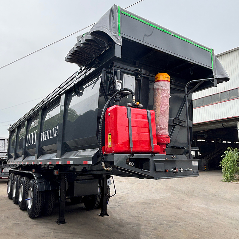 4 Axle U-Shaped Dump Semi Trailer Clean unloading of transported sand gravel and coal - 图片 5