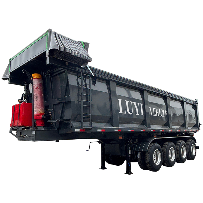 5 4 Axle U-Shaped Dump Semi Trailer Clean unloading of transported sand gravel and coal