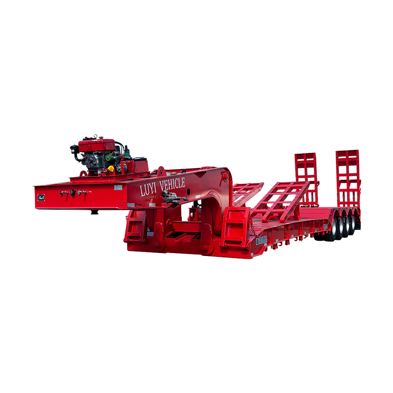 主图 (1) 120-Ton Detachable Gooseneck Low-Bed Semi-Trailer for Transporting Mining and Engineering Equipment