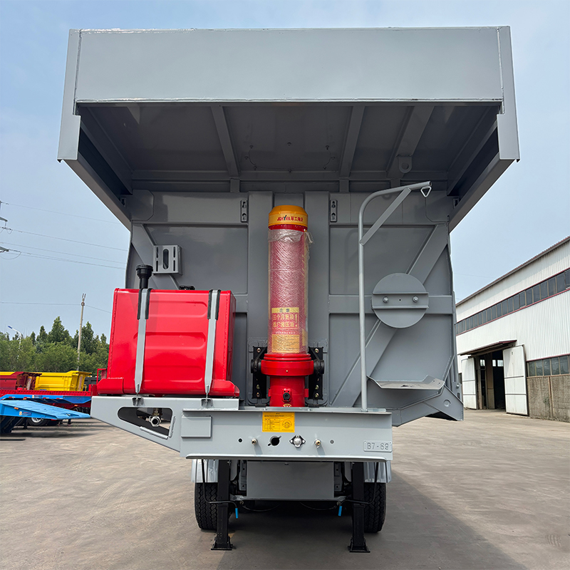 40T Rear Dump Semi Trailer Electric Tarpaulin Cover Steel Structure For Mining Construction Bulk Cargo Hauling - 图片 3