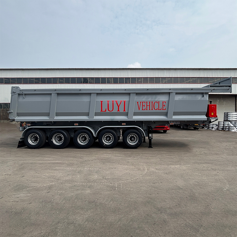 40T Rear Dump Semi Trailer Electric Tarpaulin Cover Steel Structure For Mining Construction Bulk Cargo Hauling - 图片 5