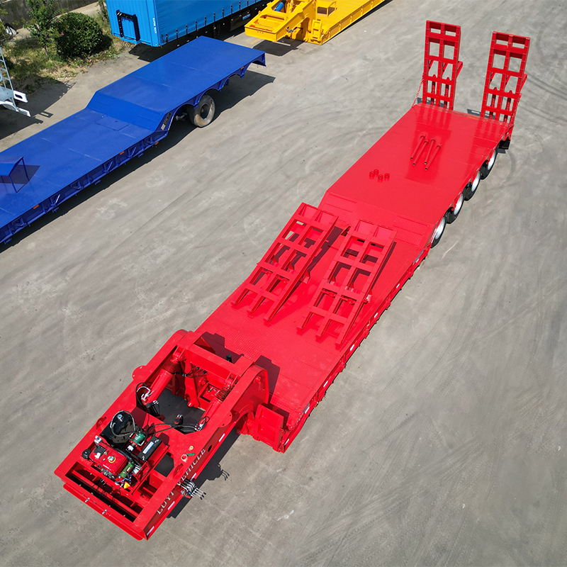 120-Ton Detachable Gooseneck Low-Bed Semi-Trailer for Transporting Mining and Engineering Equipment - 图片 3