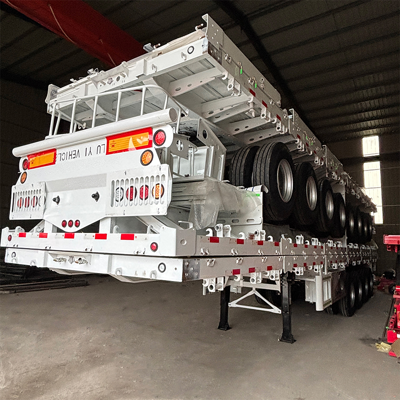 4-Axle Cargo Fence Semi Trailer Logistics Bulk Cargo Transportation - 图片 4