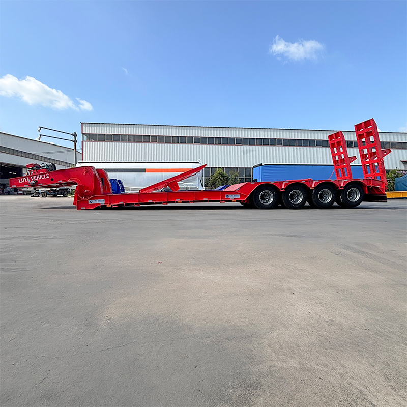 120-Ton Detachable Gooseneck Low-Bed Semi-Trailer for Transporting Mining and Engineering Equipment - 图片 5