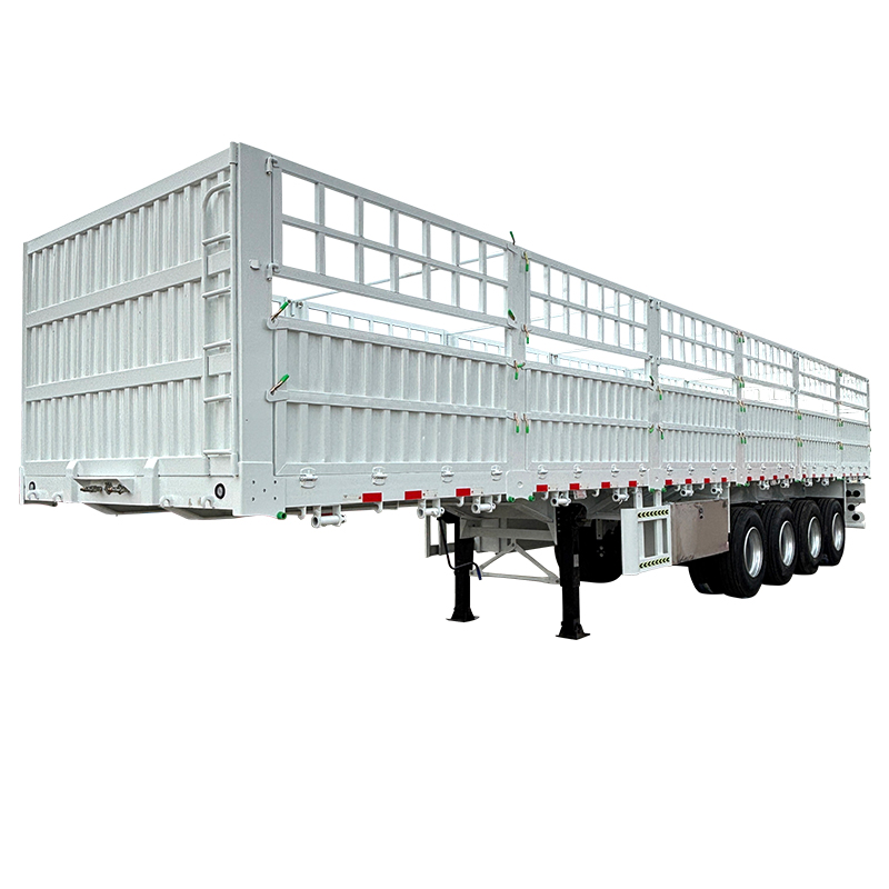4-Axle Cargo Fence Semi Trailer Logistics Bulk Cargo Transportation