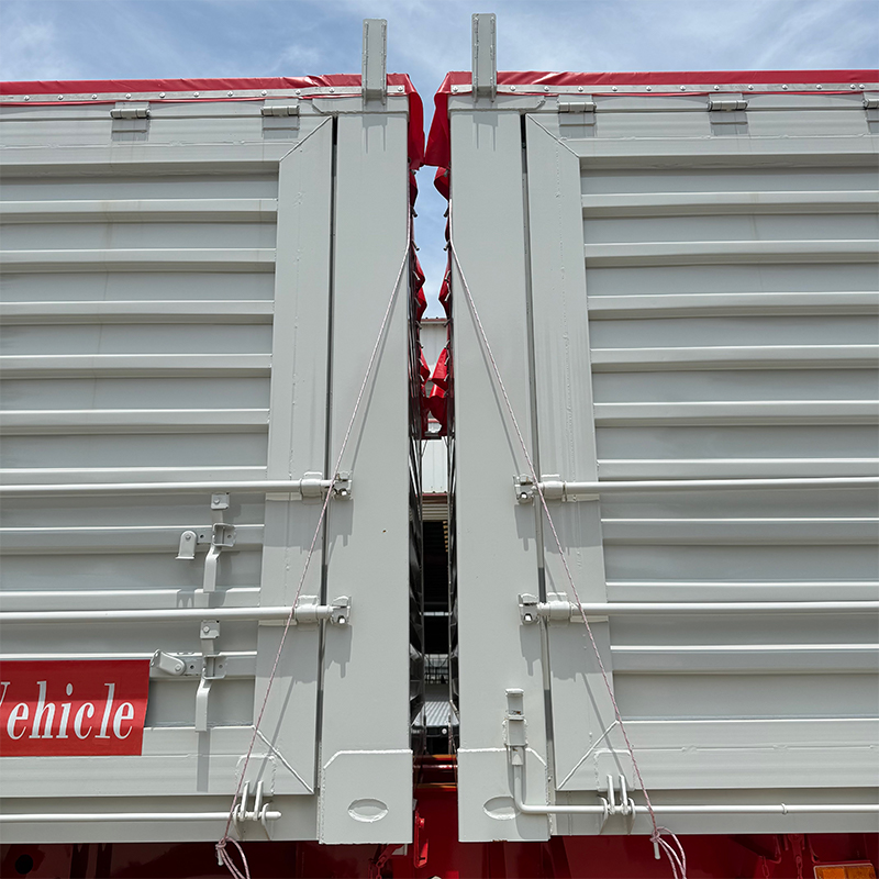 4 Axle Double-Compartment Grain Side Dump Semi-Trailer - 图片 7