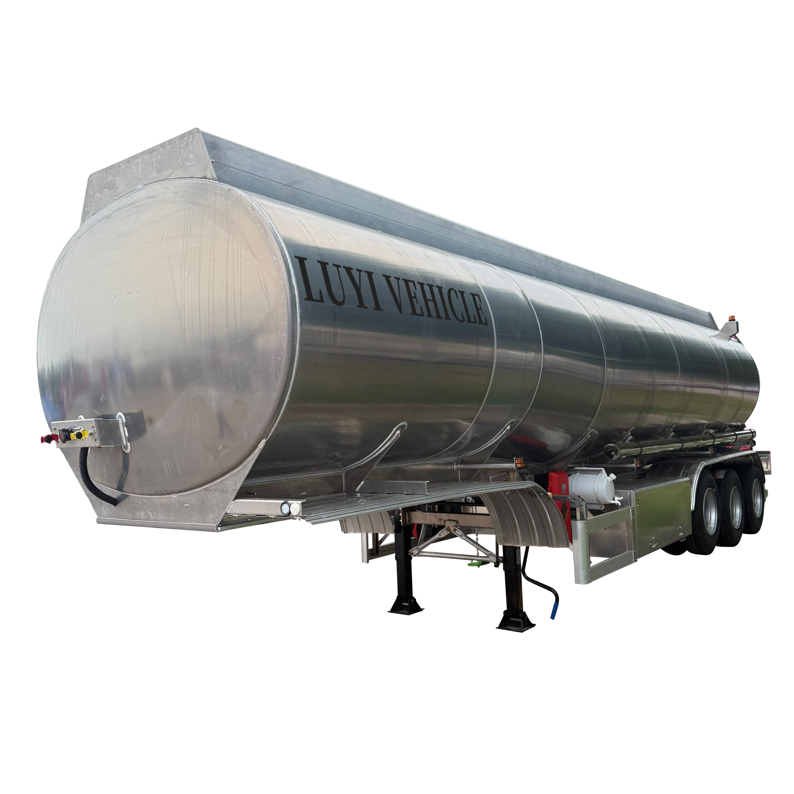 45m³ 4 Compartment Aluminum Alloy Tanker Semi Trailer - 图片 6